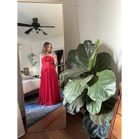 NWT Size 12 - Hutch Red Strapless Drop-Waist Maxi Dress (NWT US$ 238) - Picture 10 of 16